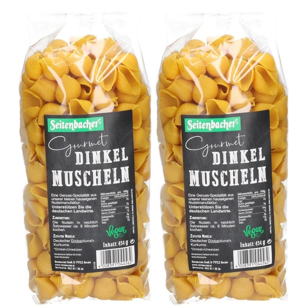 Seitenbacher Dinkel Naturkost Nudeln, Muscheln 2x 2x454 g