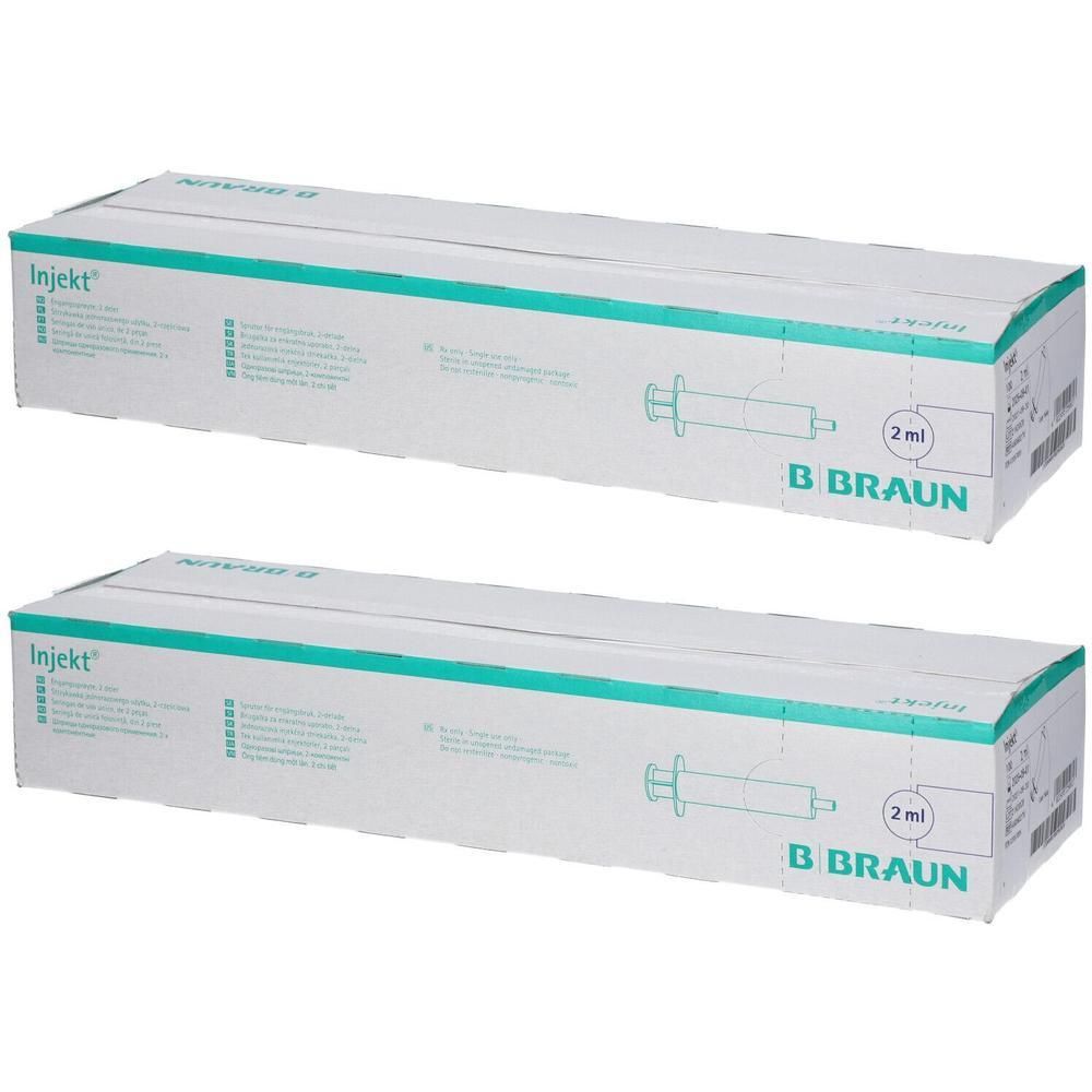 Injekt Solo Spritze 2 ml Luer zentrisch PVC-frei 2x 2x100x2 Spritzen