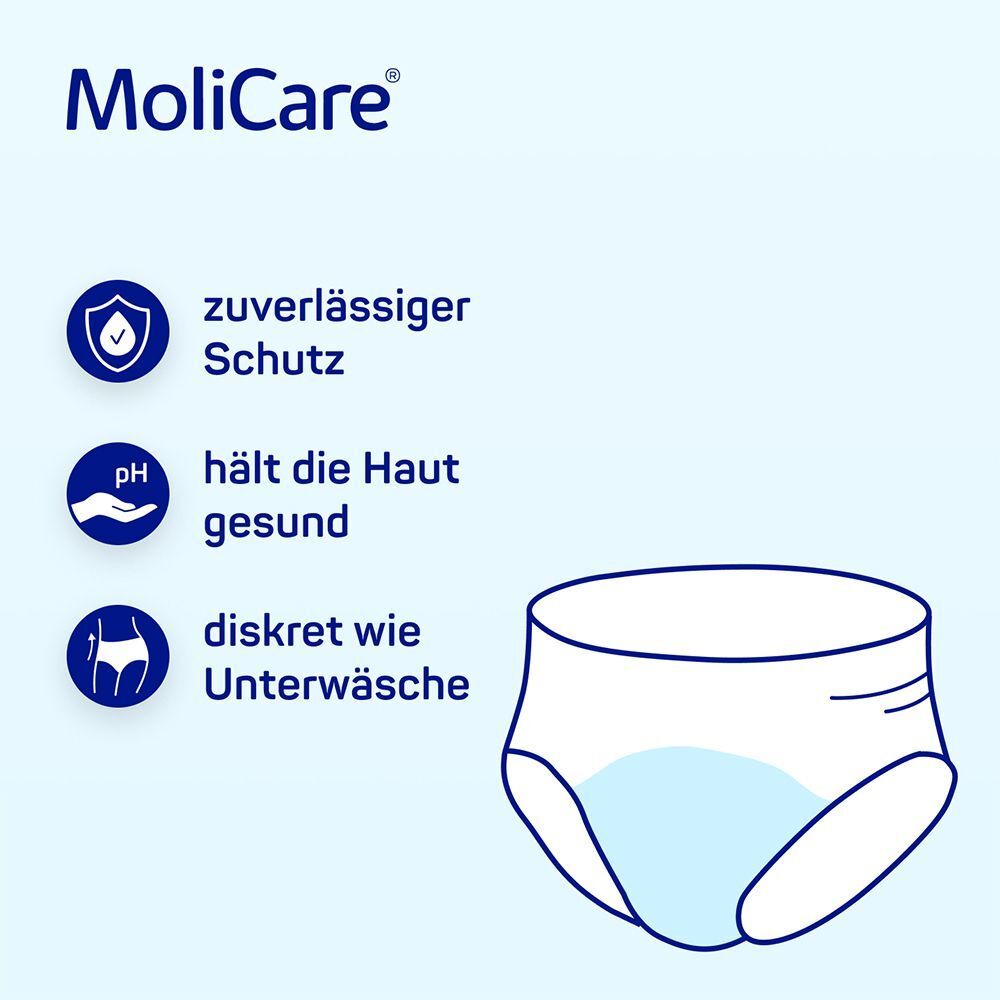 MoliCare Pants Day Inkontinenzhosen: diskreter Schutz am Tag bei mittlerer Inkontinenz,