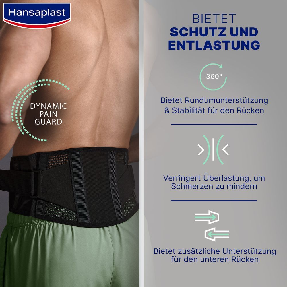 Hansaplast Protective Rückenbandage verstellbar| Schützende & entlastende Bandage für den Rücken | Sportbandage