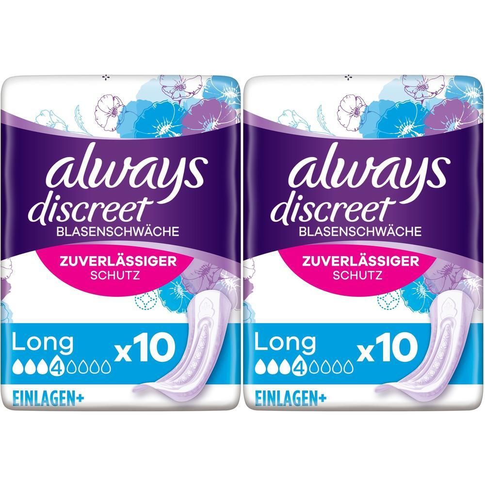 Always discreet Inkontinenz Einl.long 2x 2x10 St Binden