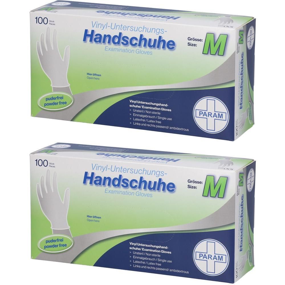 Handschuhe Einmal Vinyl puderfrei M 2x 2x100 St