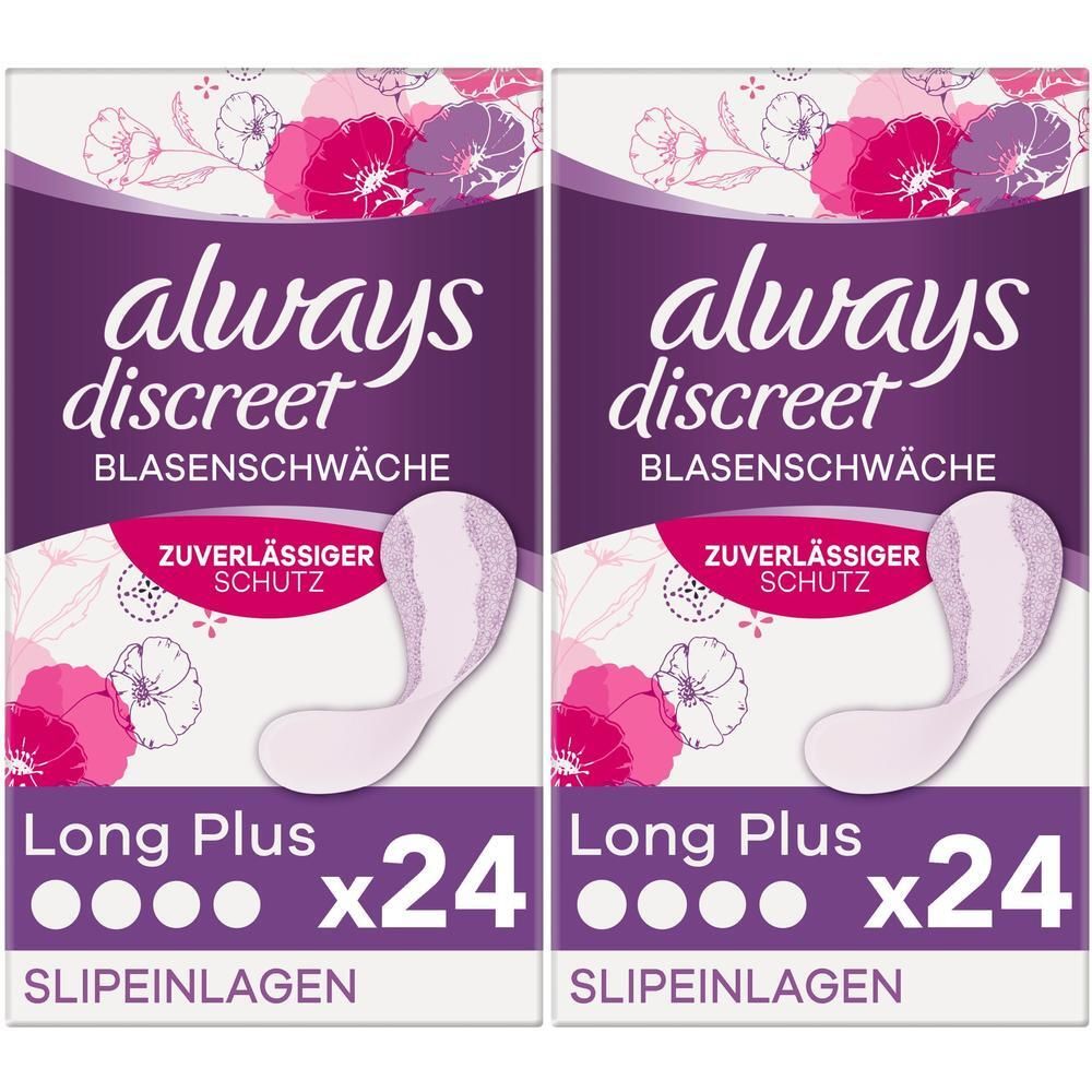 Always discreet Inkontinenz Liner plus Slipeinlag. 2x 2x24 St Binden