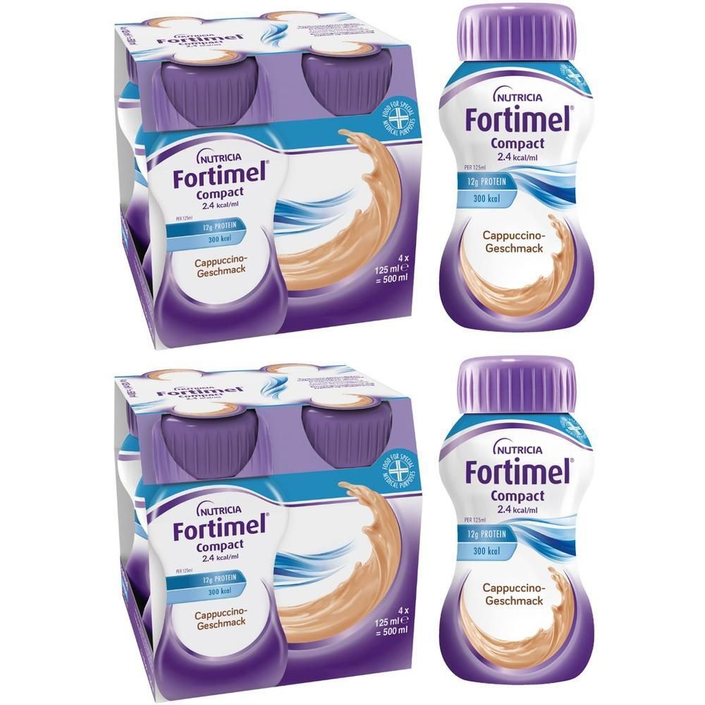 Fortimel Compact 2.4 kcal Cappuccinogeschmack 2x 2x500 ml Flüssigkeit