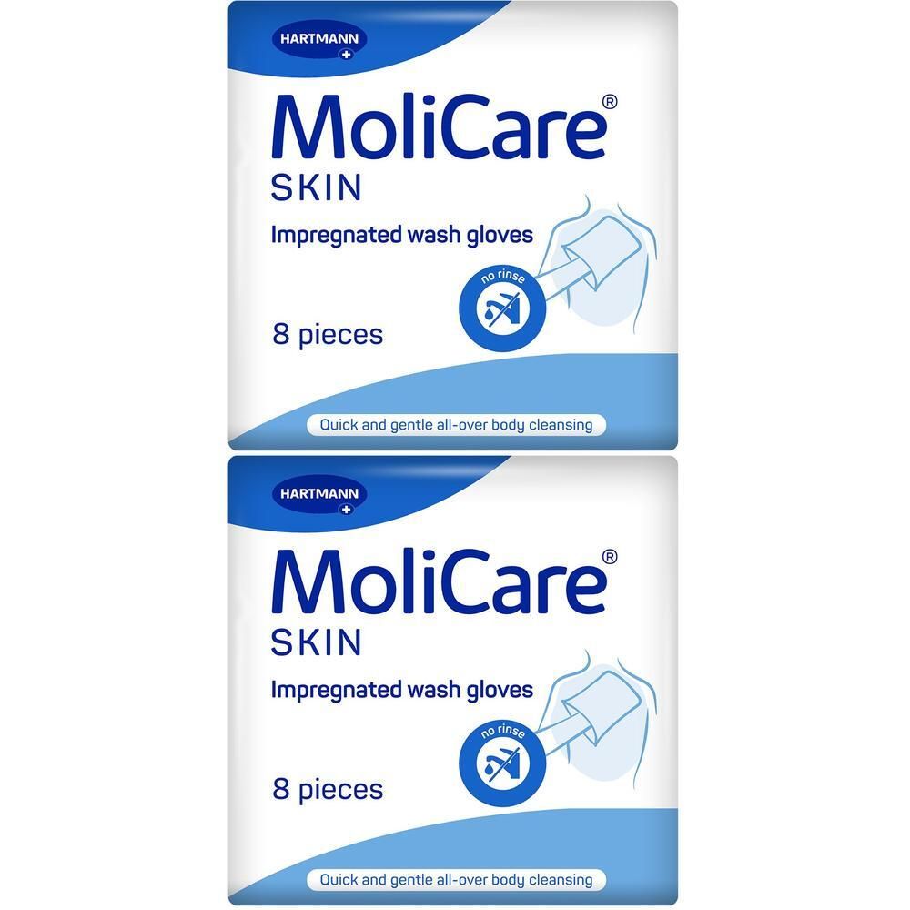 Molicare Skin Waschhandschuhe 2x 2x8 St Handschuhe
