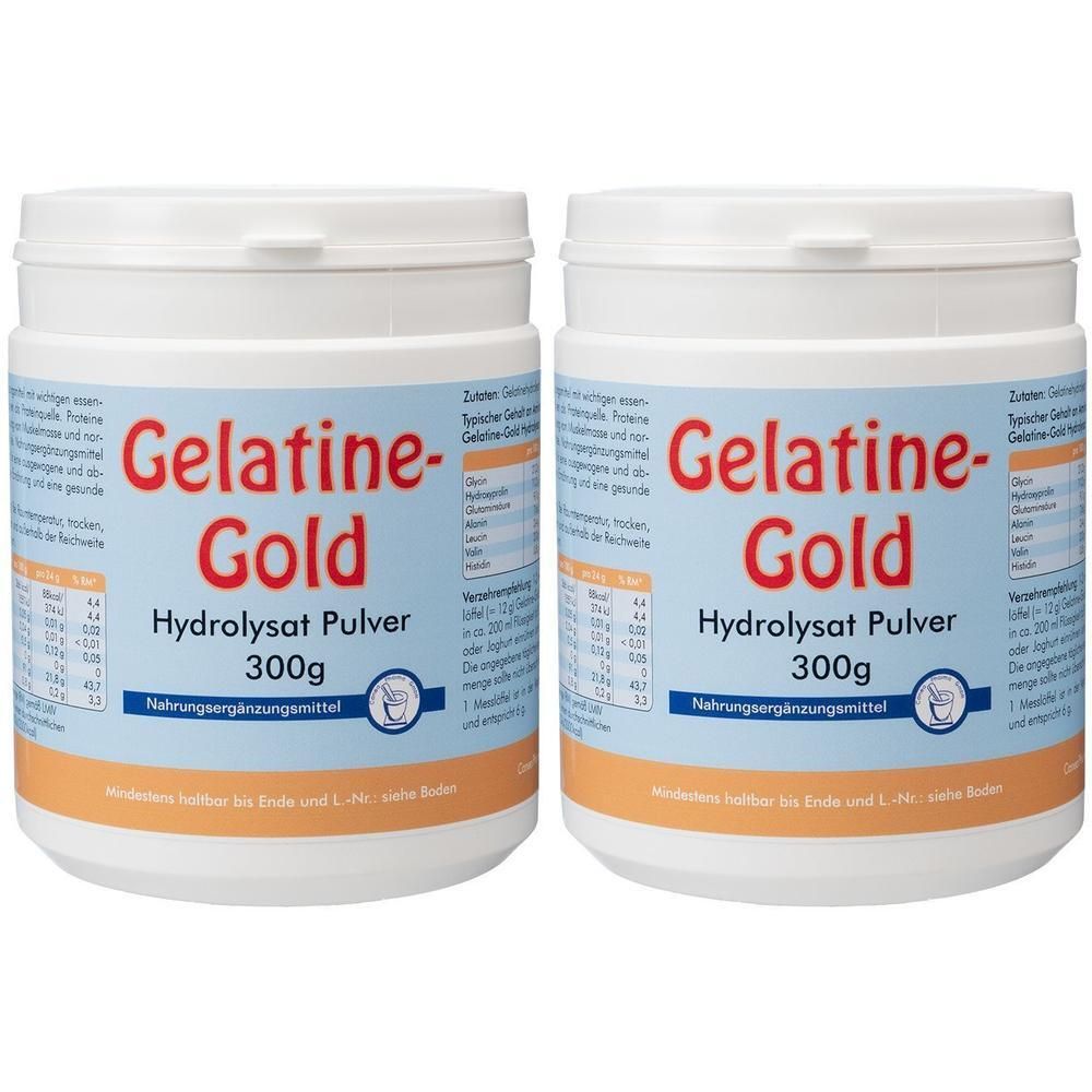 Gelatine Gold Hydrolysat Pulver 2x 2x300 g