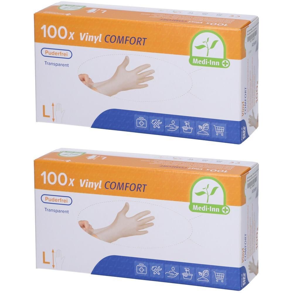 Handschuhe Einmal Vinyl puderfrei L 2x 2x100 St