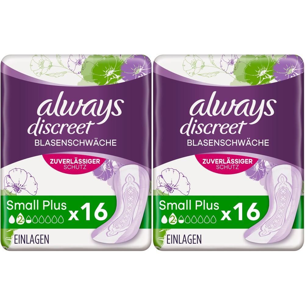 Always discreet Inkontinenz Einl.small plus 2x 2x16 St Binden