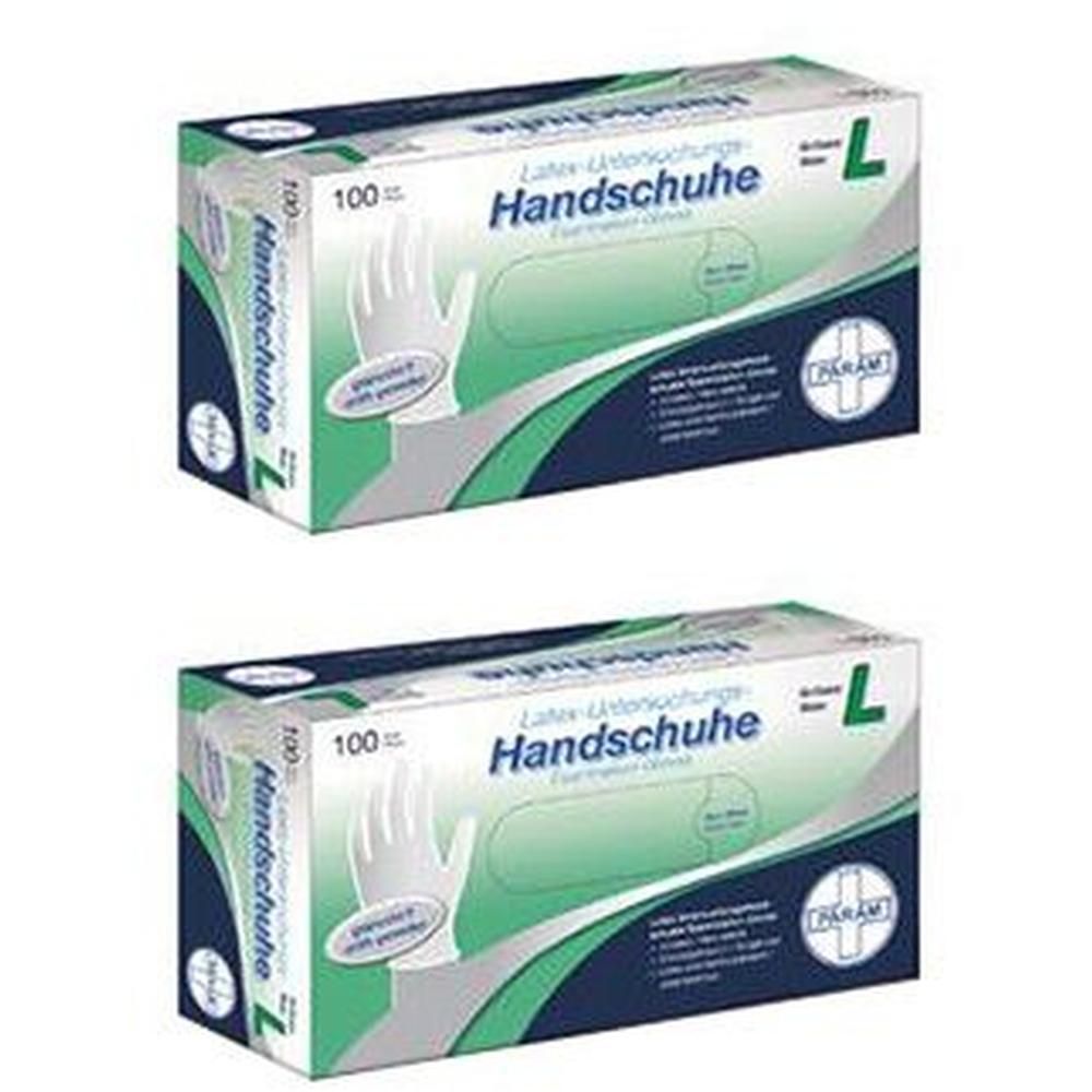 Handschuhe Einmal Latex gepudert L 2x 2x100 St