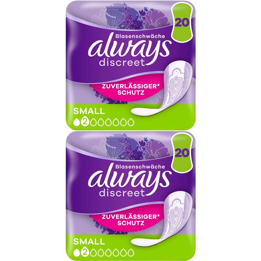 Always discreet Inkontinenz Einl.small 2x 2x20 St Binden