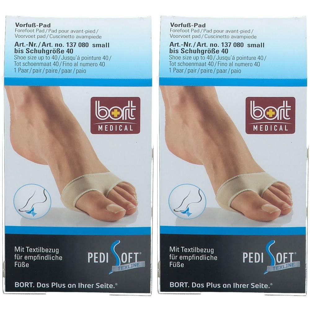 Bort PediSoft TexLine Vorfuß Pad small 2x 2x2 St Bandage(s)