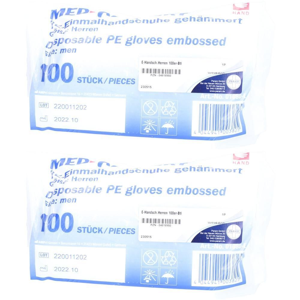 Handschuhe Einmal f.Herren Btl. 2x 2x100 St
