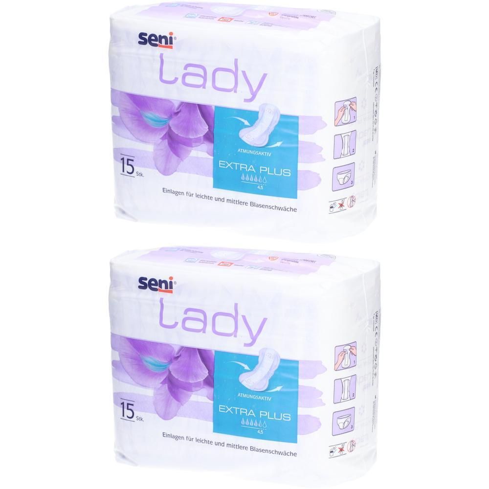 Seni Lady Inkontinenzeinlage extra plus 2x 2x15 St Beutel