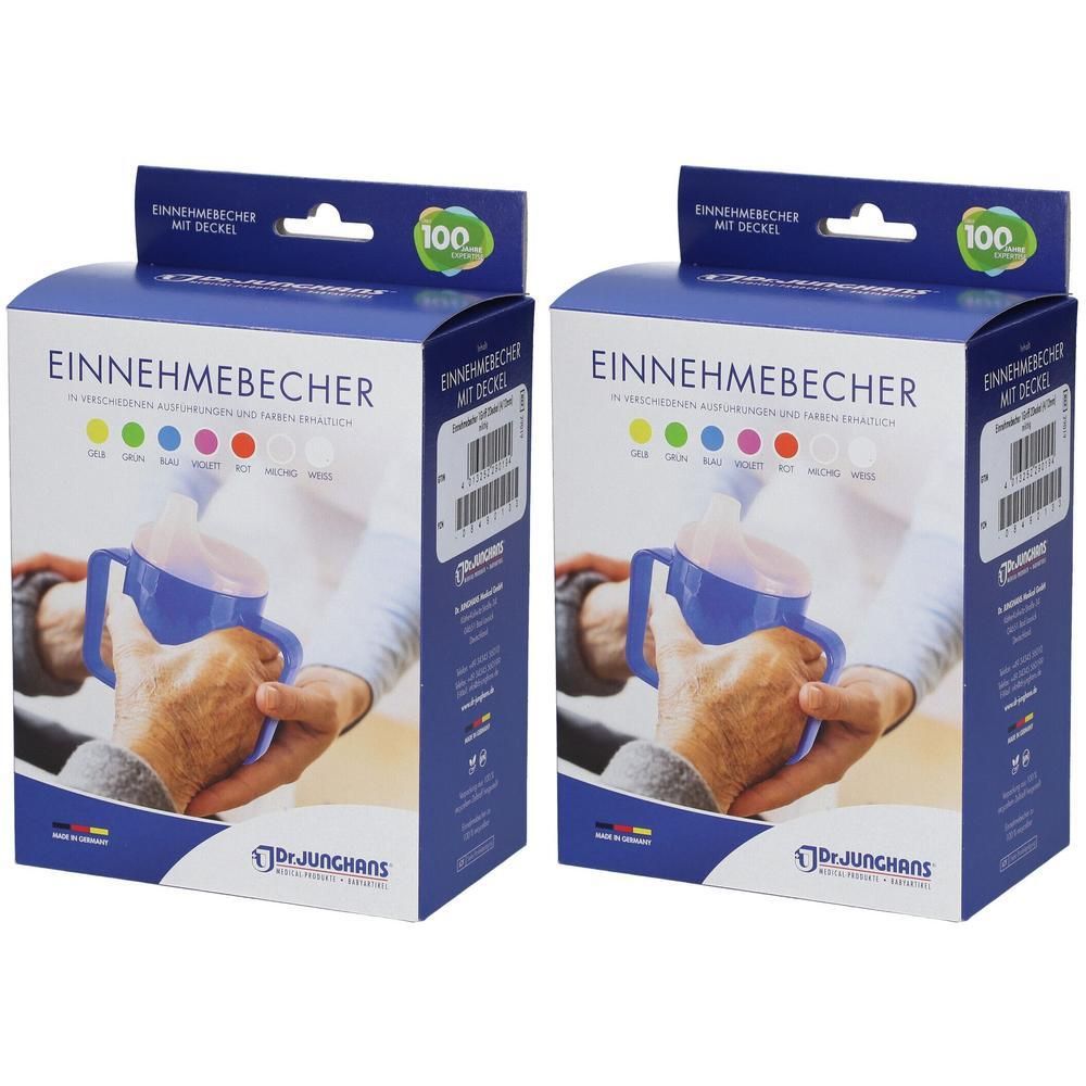 Einnehmebecher m.Griff+2 Deckel 4+12mm 2x 2x1 St