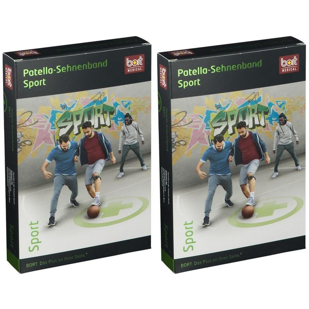 Bort Patella-Sehnenband Sport Gr.1 schwarz/grün 2x 2x1 St Bandage(s)