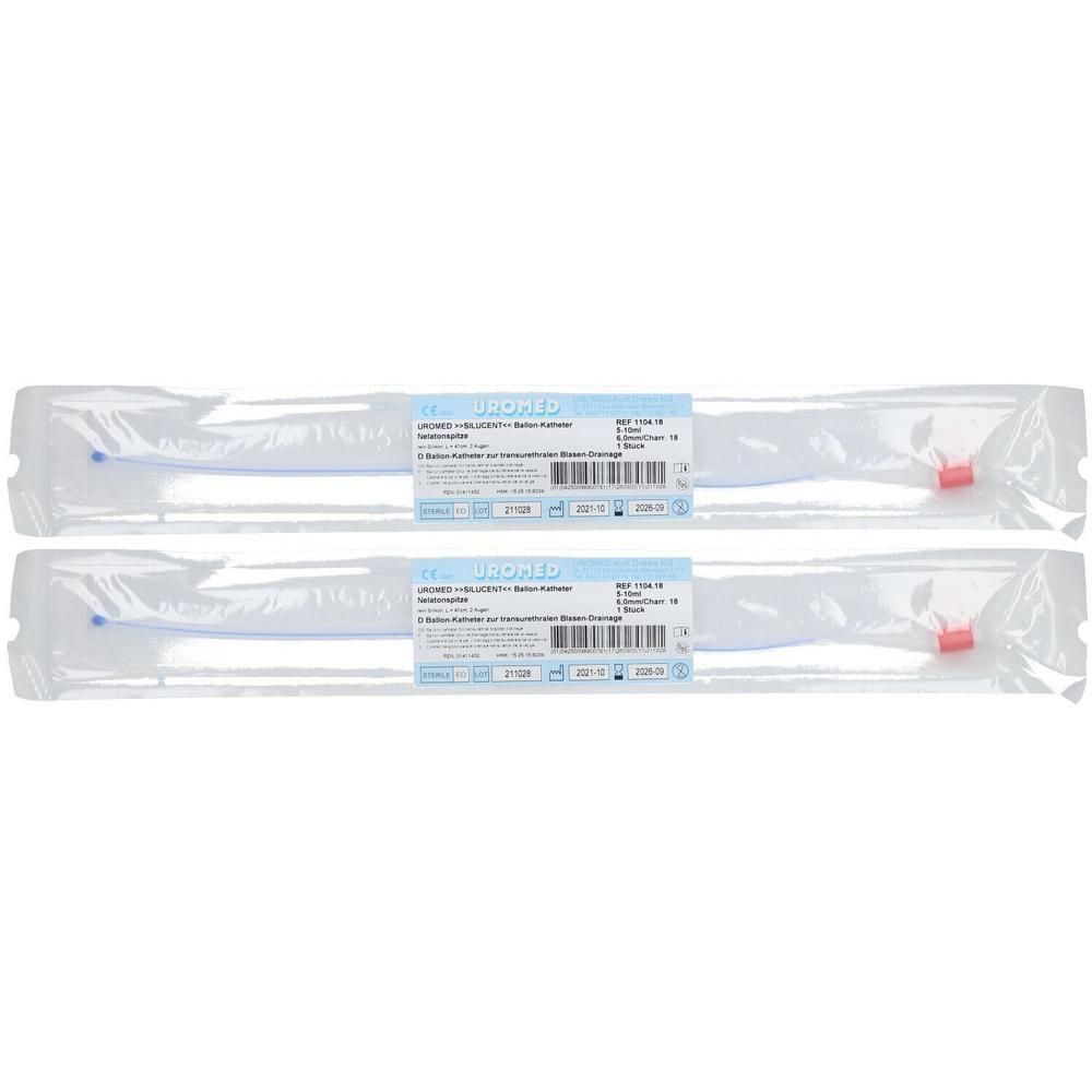 Uromed Silucent Ballonkath.Silik.Nel.Ch 18 1104 2x 2x1 St Katheter