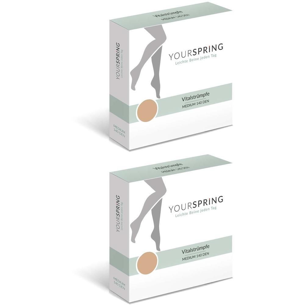 Yourspring medium transparent 140den AD 40/41 hon. 2x 2x2 St