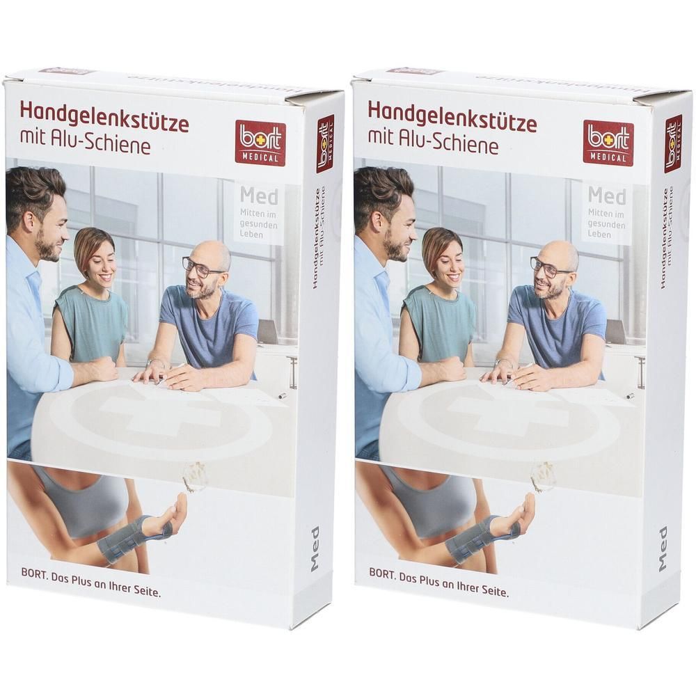Bort Handgelenkstütze m.Aluschiene re.M haut 2x 2x1 St Bandage(s)