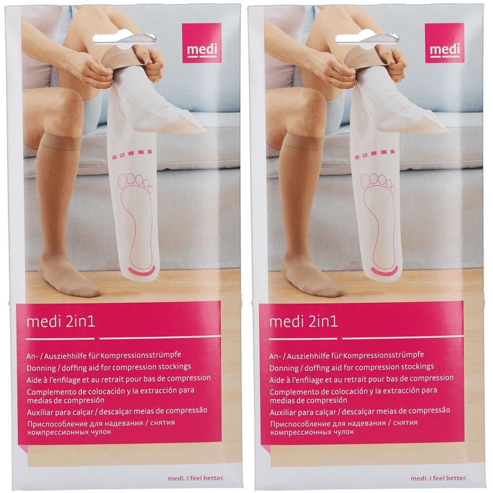 Medi 2In1 An+Ausziehhilfe 2x 2x1 St Beutel
