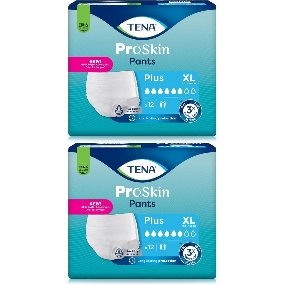 Tena Pants Plus XL bei Inkontinenz 2x 2x12 St