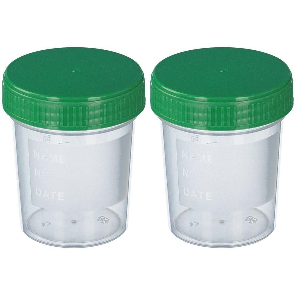 Urinbecher mit Schraubdeckel 2x 2x100 St