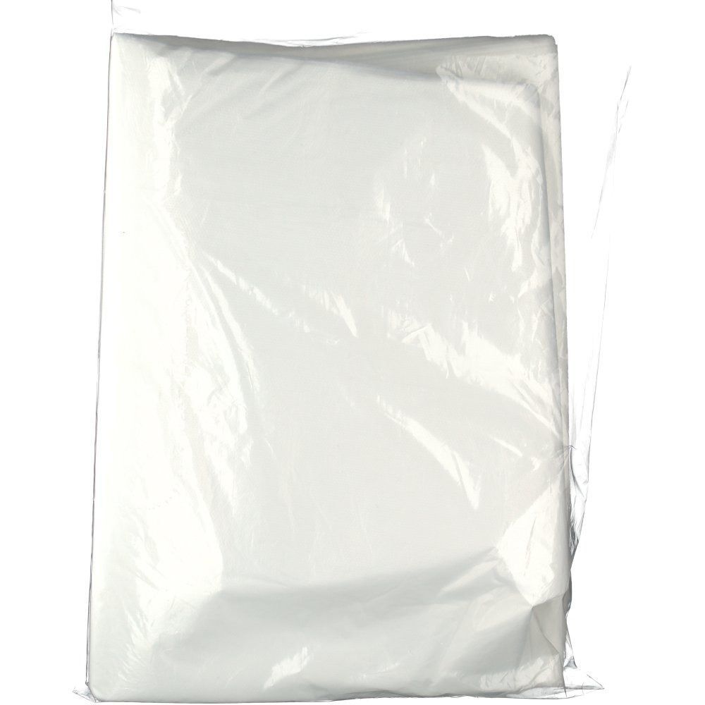 Weiße, transparente Verpackung mit Inhalt. Produkt nicht sichtbar.