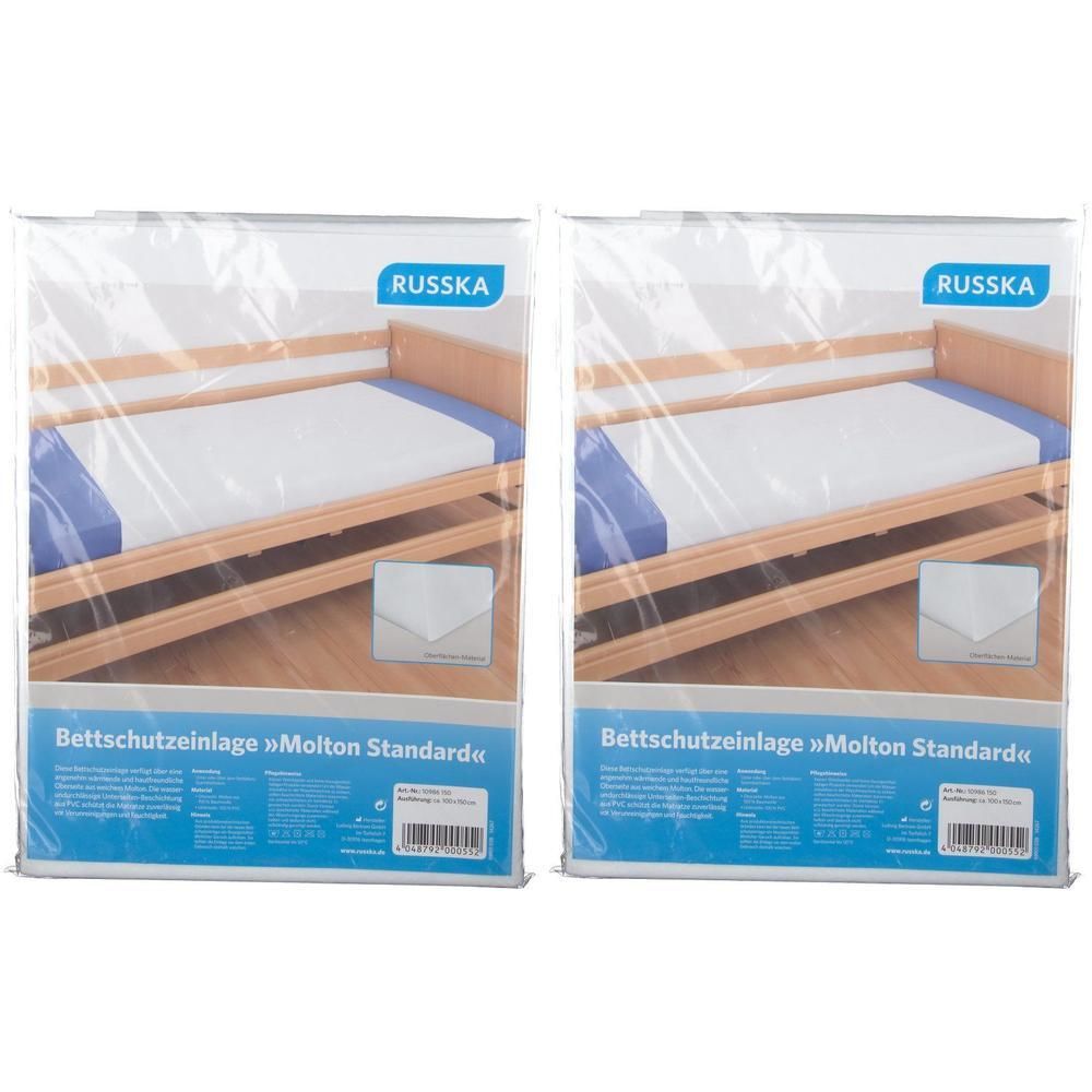 Bettschutzeinlage Molton 100x150 cm 2x 2x1 St