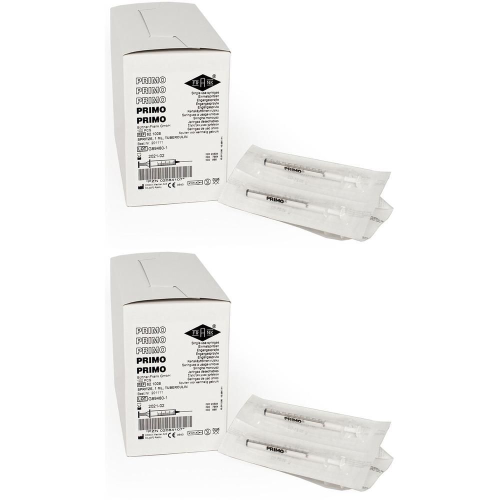 Primo Tuberkulinspritze 1 ml Luer 2x 2x100x1 Spritzen