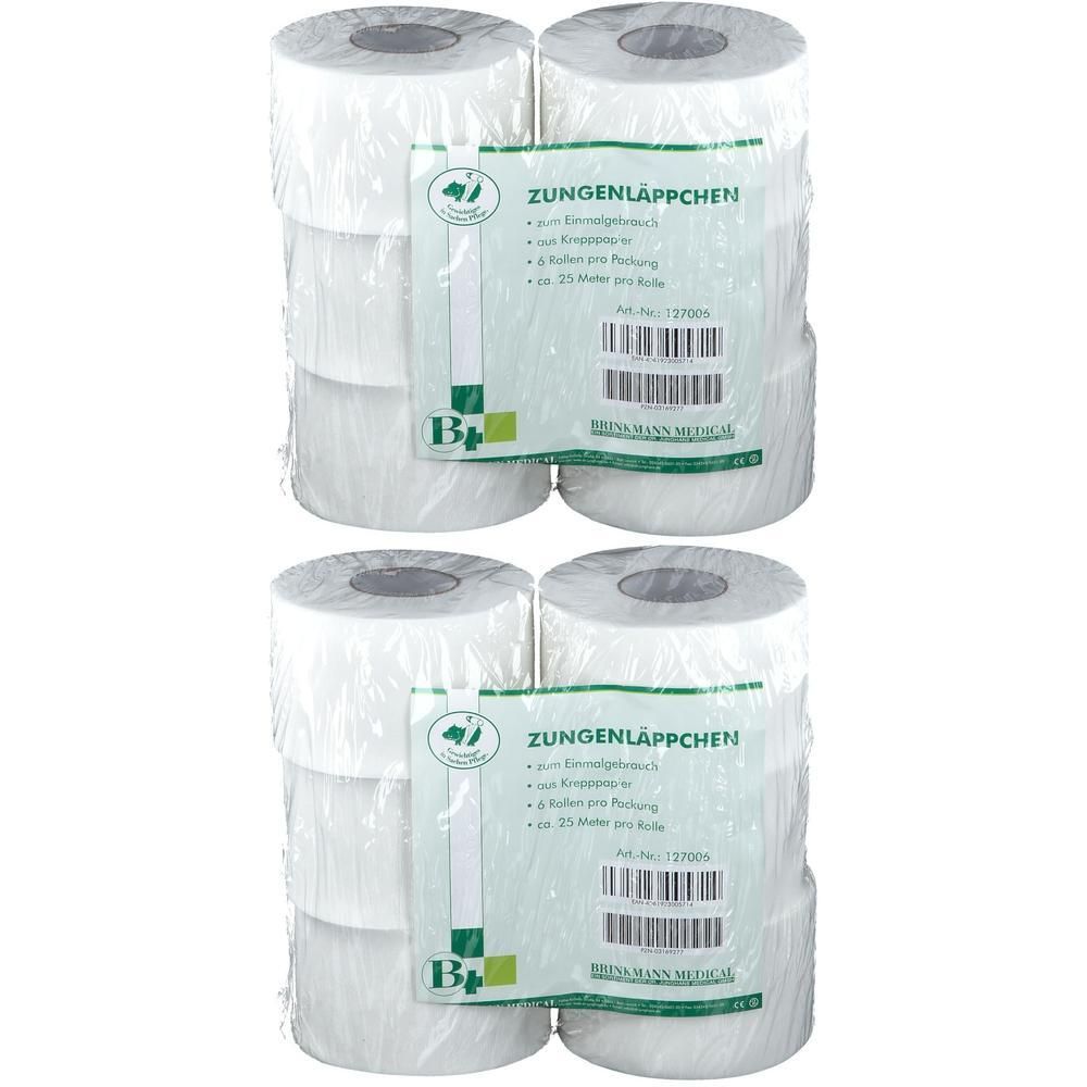 Zungenläppchen Kreppapier 6 Rollen 2x 2x1 St
