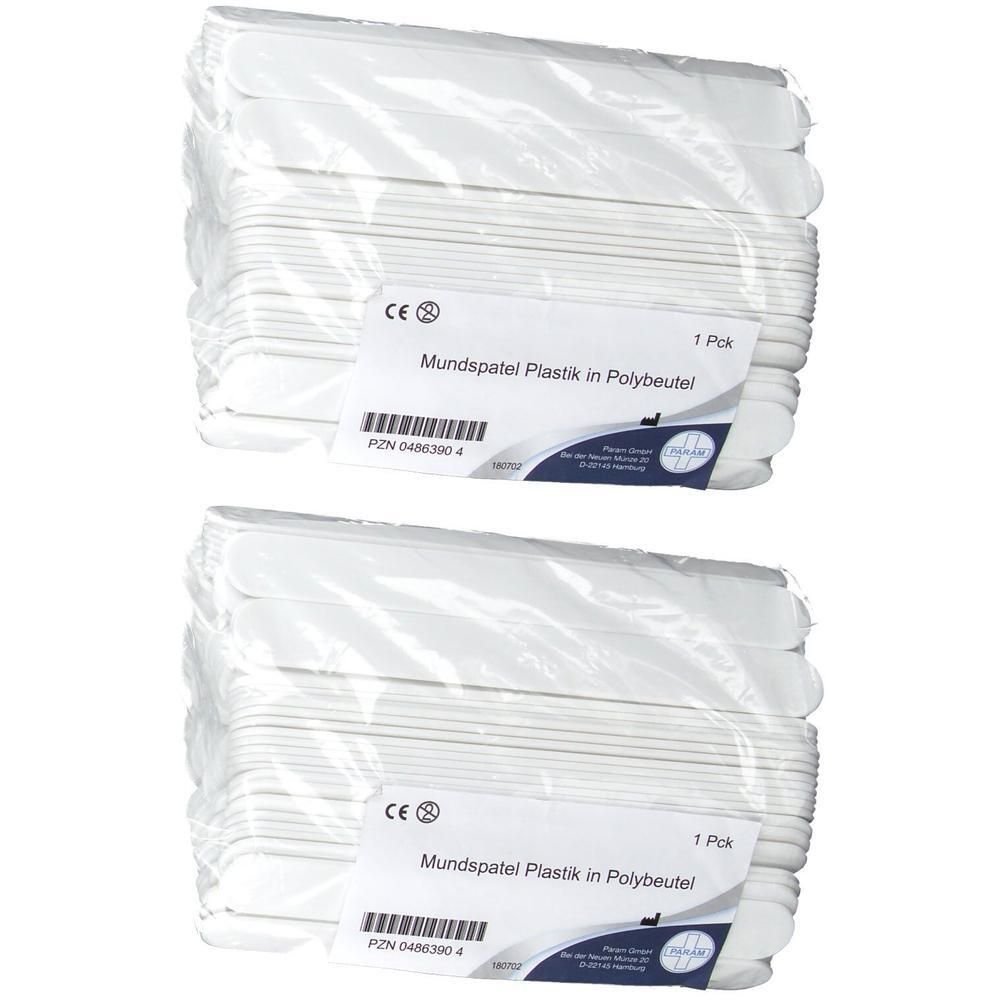 Spatel Mund Plastik 2x 2x100 St Stäbchen
