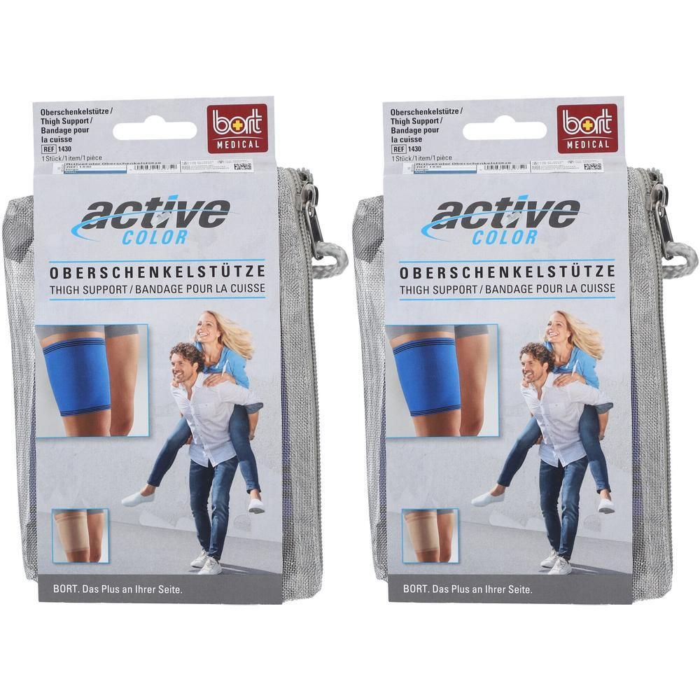 Bort ActiveColor Oberschenkelstütze L blau 2x 2x1 St Bandage(s)