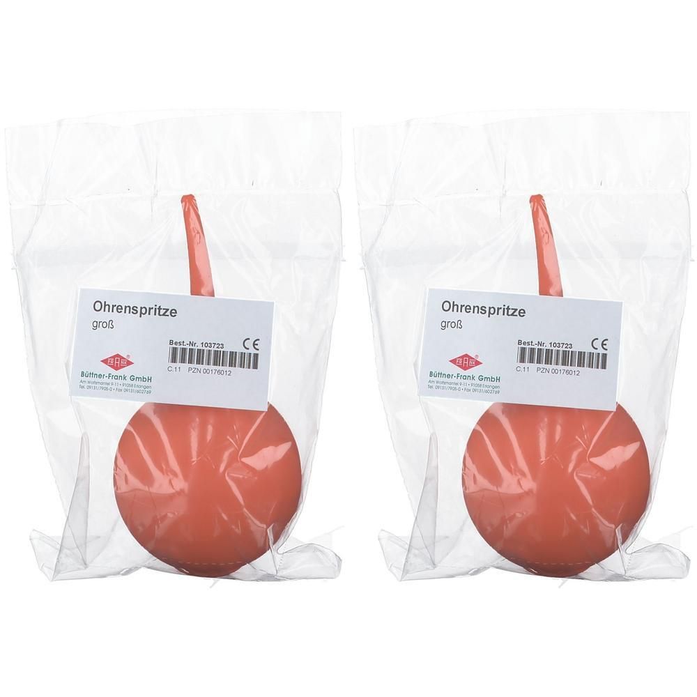 Ohrenspritze 90 g Gummi groß 2x 2x1 St Spritzen