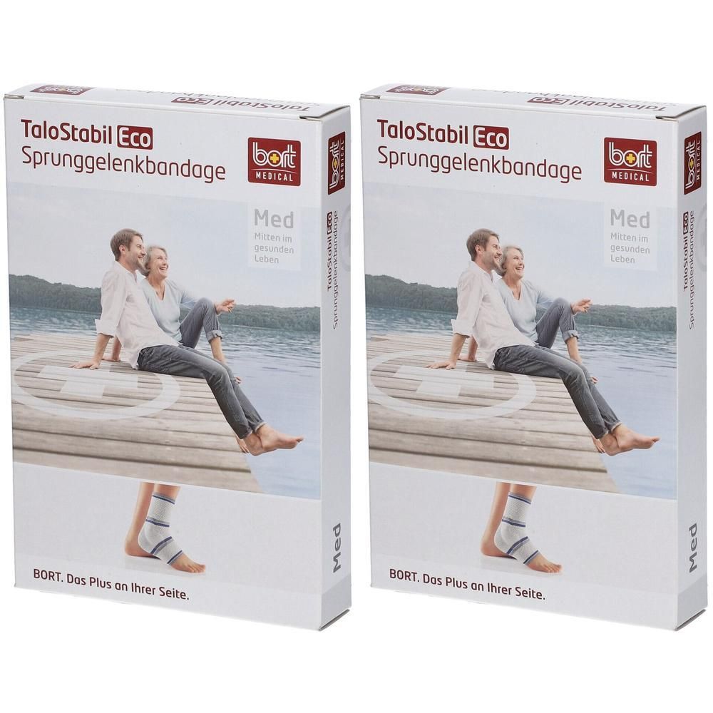 Bort TaloStabil Eco Sprunggel.Band.M schwarz 2x 2x1 St Bandage(s)
