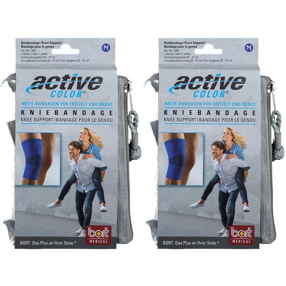 Bort ActiveColor Kniebandage M blau 2x 2x1 St Bandage(s)