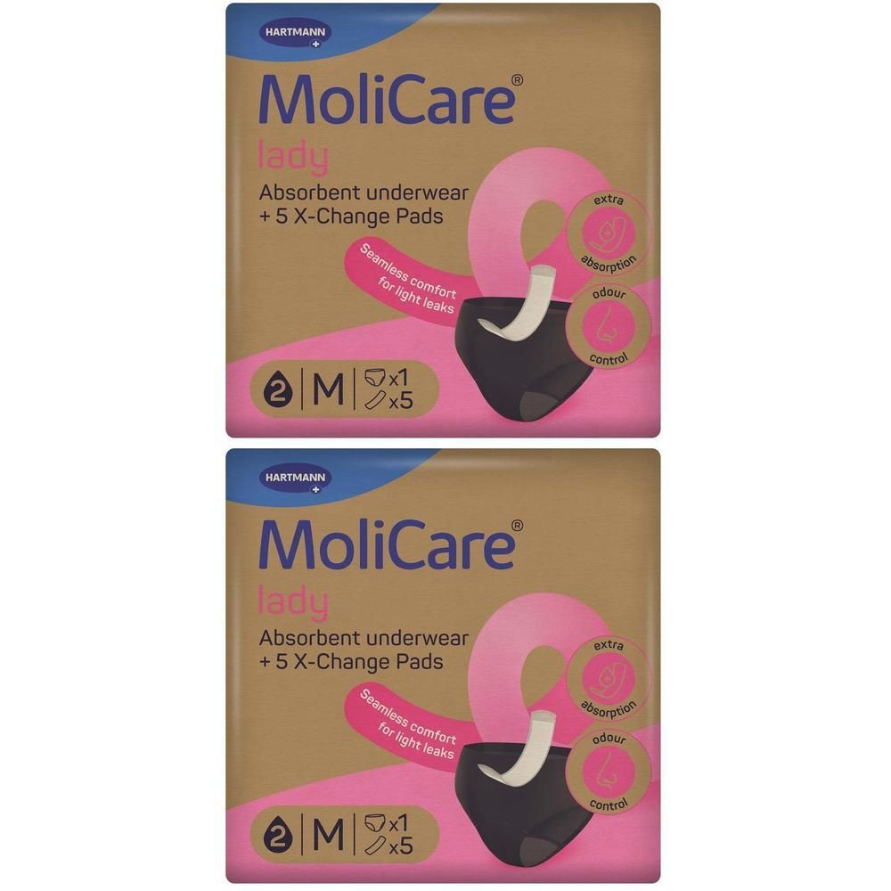 Molicare lady Absorbent underwear+5 Pads Gr.M 2x 2x1 St