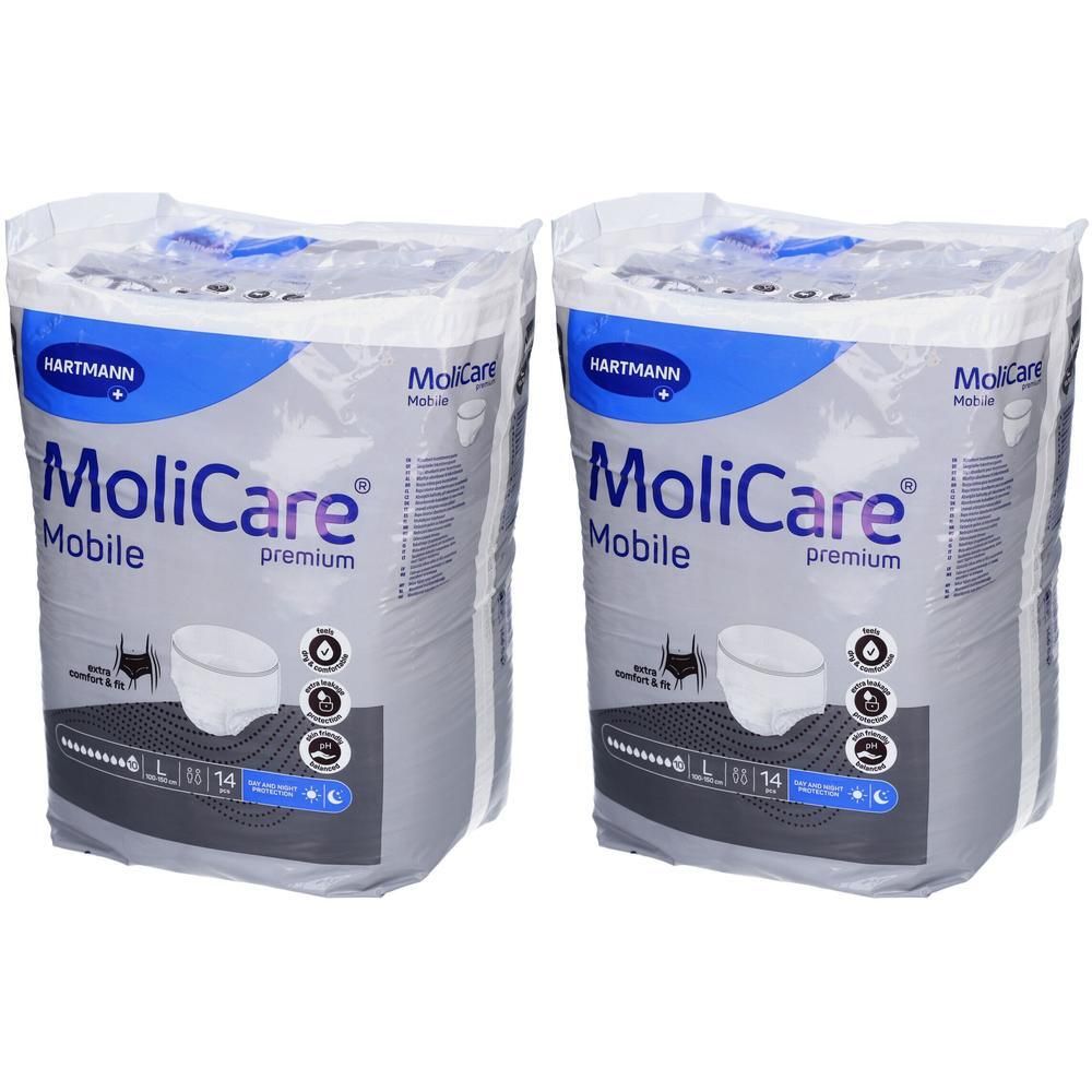 Molicare Premium Mobile 10 Tropfen Gr.L 2x 2x14 St Beutel