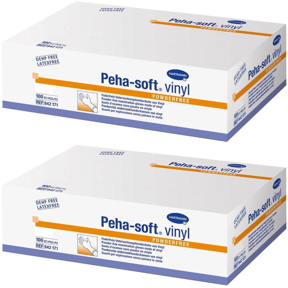 Peha-Soft Vinyl Unt.Handschuhe unste.puderfrei XL 2x 2x100 St Handschuhe