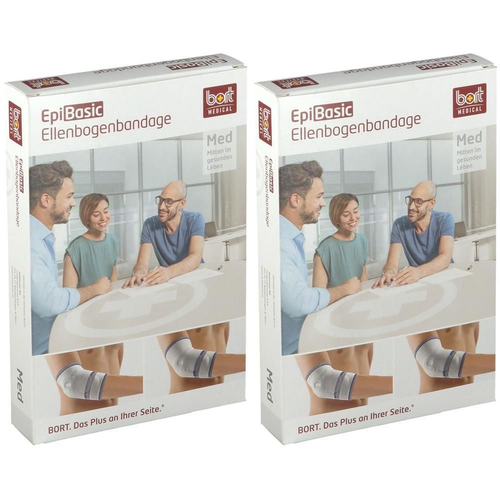 Bort EpiBasic Bandage L schwarz 2x 2x1 St Bandage(s)