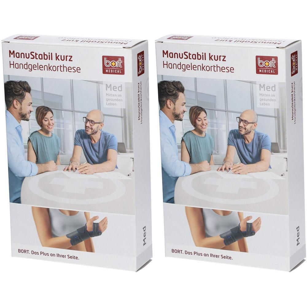 Bort ManuStabil kurz links S blau 2x 2x1 St Bandage(s)