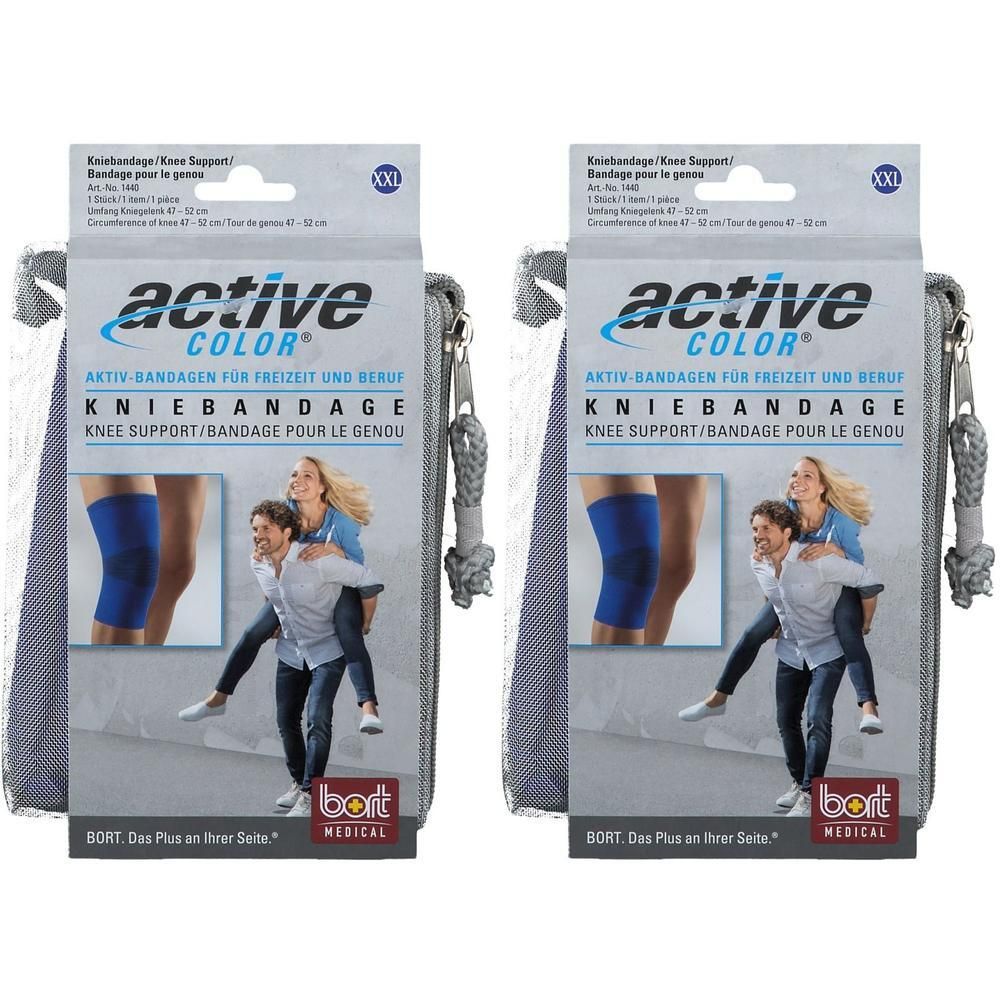 Bort ActiveColor Kniebandage XXL blau 2x 2x1 St Bandage(s)
