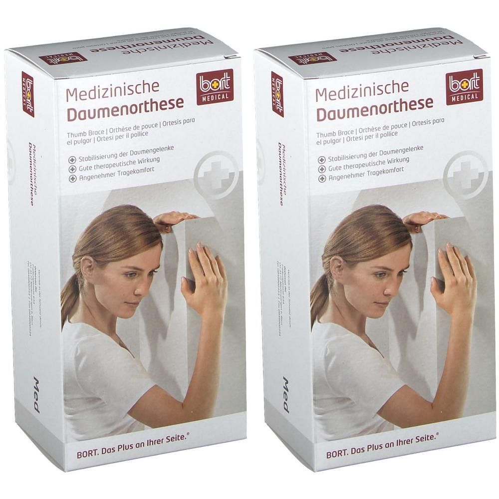 Bort Soft Daumenschiene kurz S blau 2x 2x1 St Bandage(s)