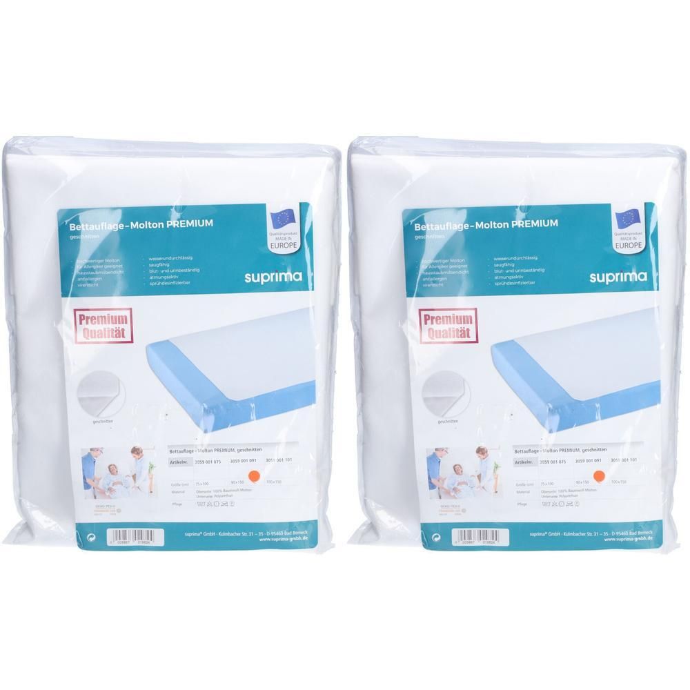 Suprima Bettauflage Molton Premium 90x150 cm 2x 2x1 St