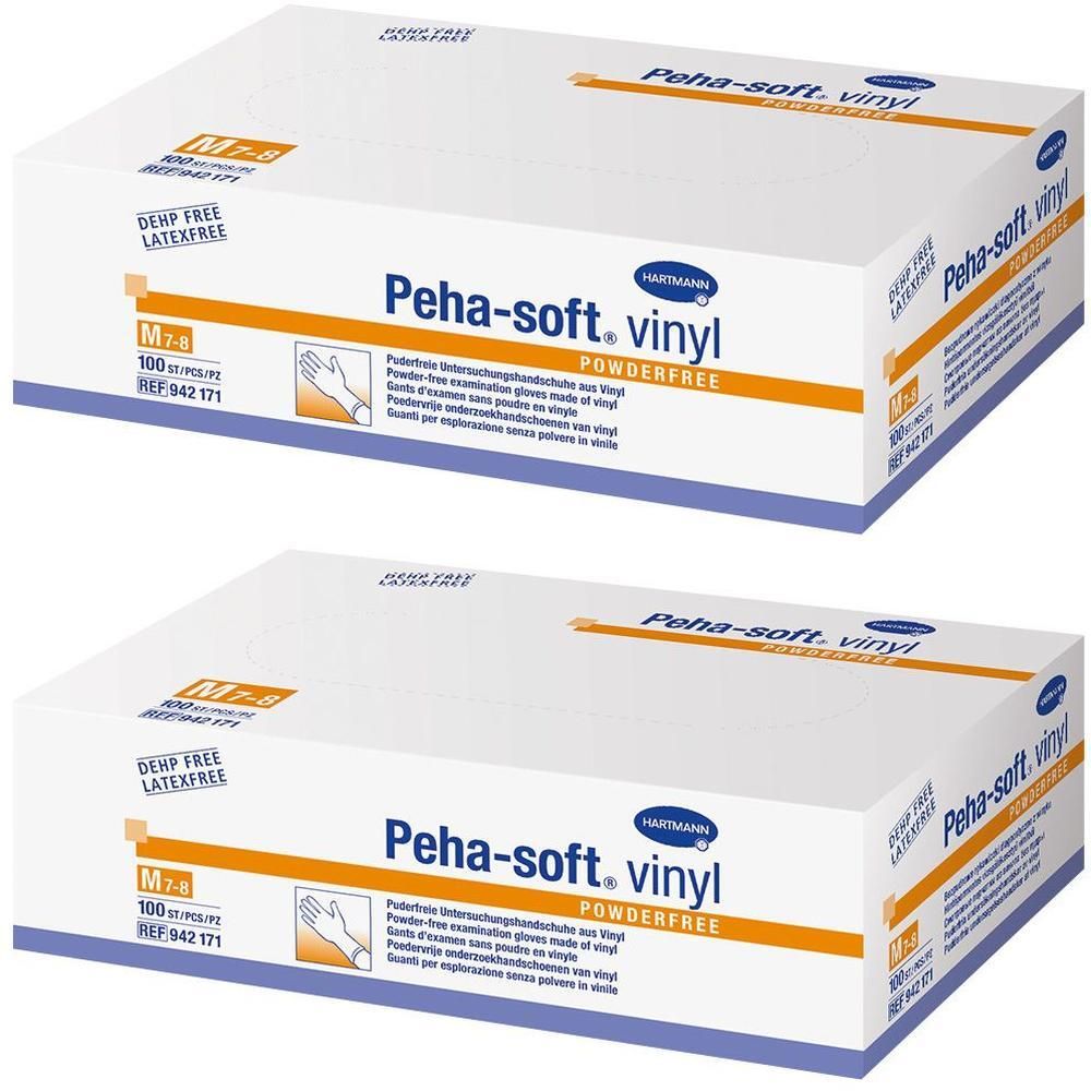 Peha-Soft Vinyl Unt.Handschuhe unste.puderfrei M 2x 2x100 St Handschuhe
