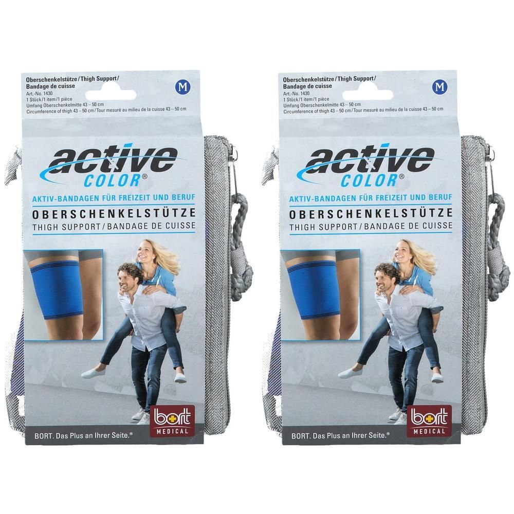 Bort ActiveColor Oberschenkelstütze M blau 2x 2x1 St Bandage(s)