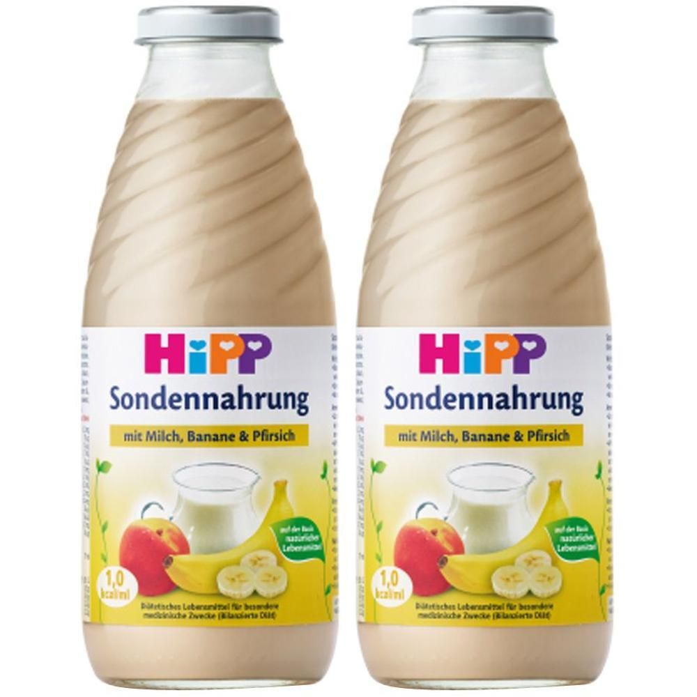 Hipp Sondennahrung Milch Banane & Pfirsich KS.Fl. 2x 2x12x500 ml Flaschen