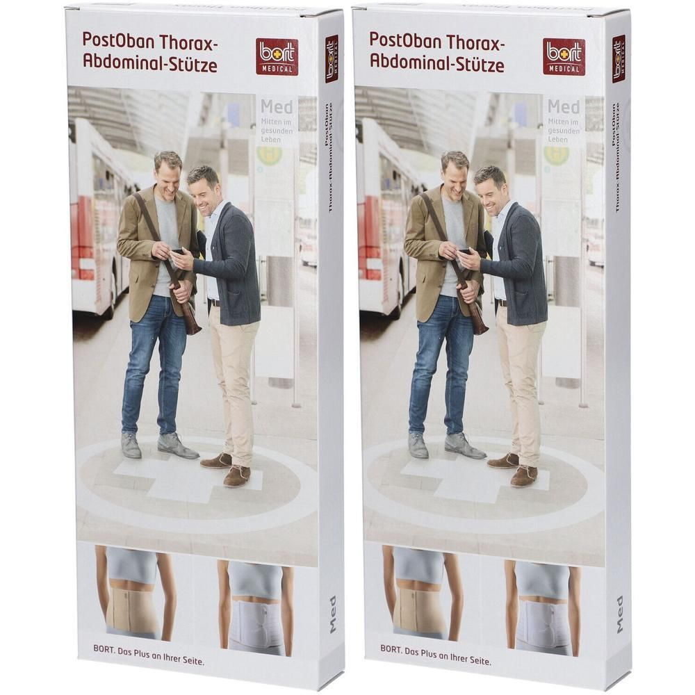 Bort PostOban Thorax-Abdominalstü.21 cm Gr.3 weiß 2x 2x1 St Bandage(s)
