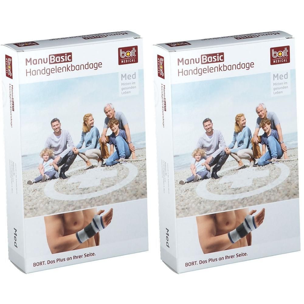 Bort ManuBasic Bandage links XL schwarz 2x 2x1 St Bandage(s)