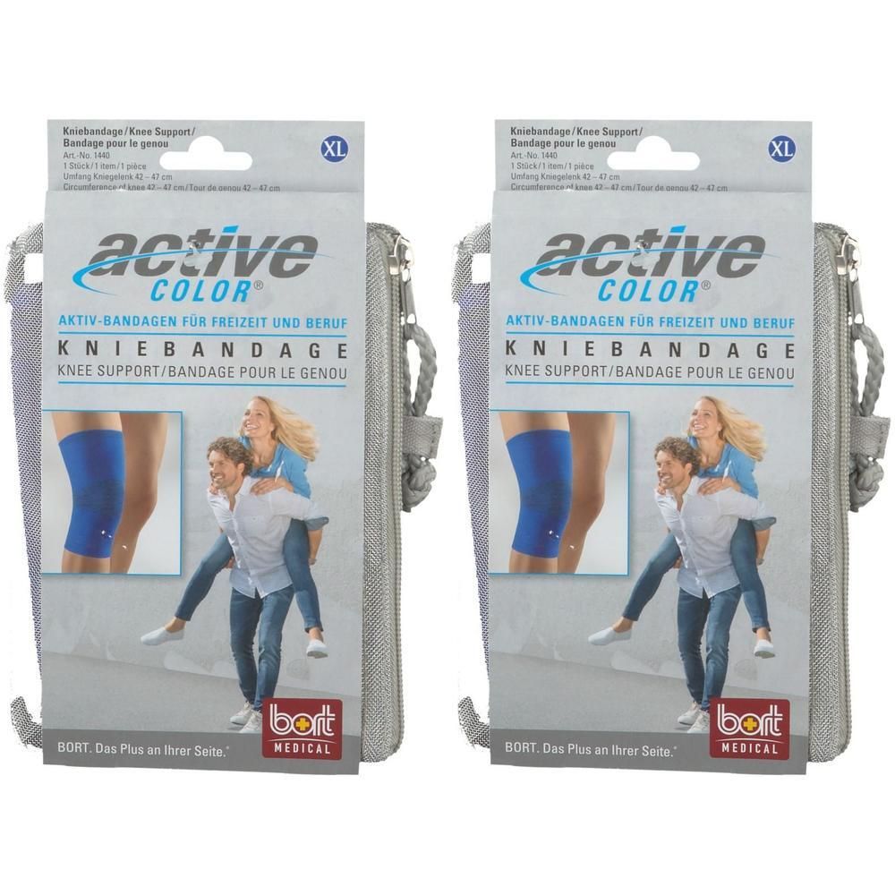 Bort ActiveColor Kniebandage XL blau 2x 2x1 St Bandage(s)