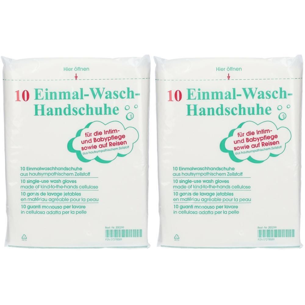 Waschhandschuhe Einmal 2x 2x10 St Handschuhe