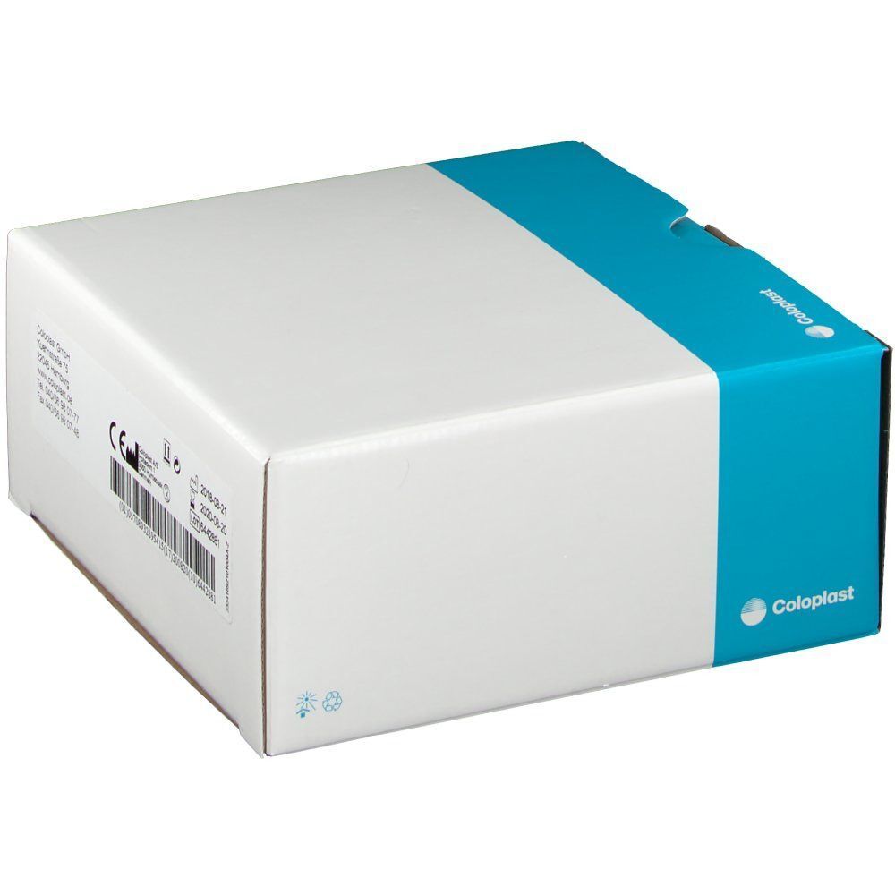 Verpackung eines Coloplast SenSura Mio Click Korvex Light Stoma Basisplatte.